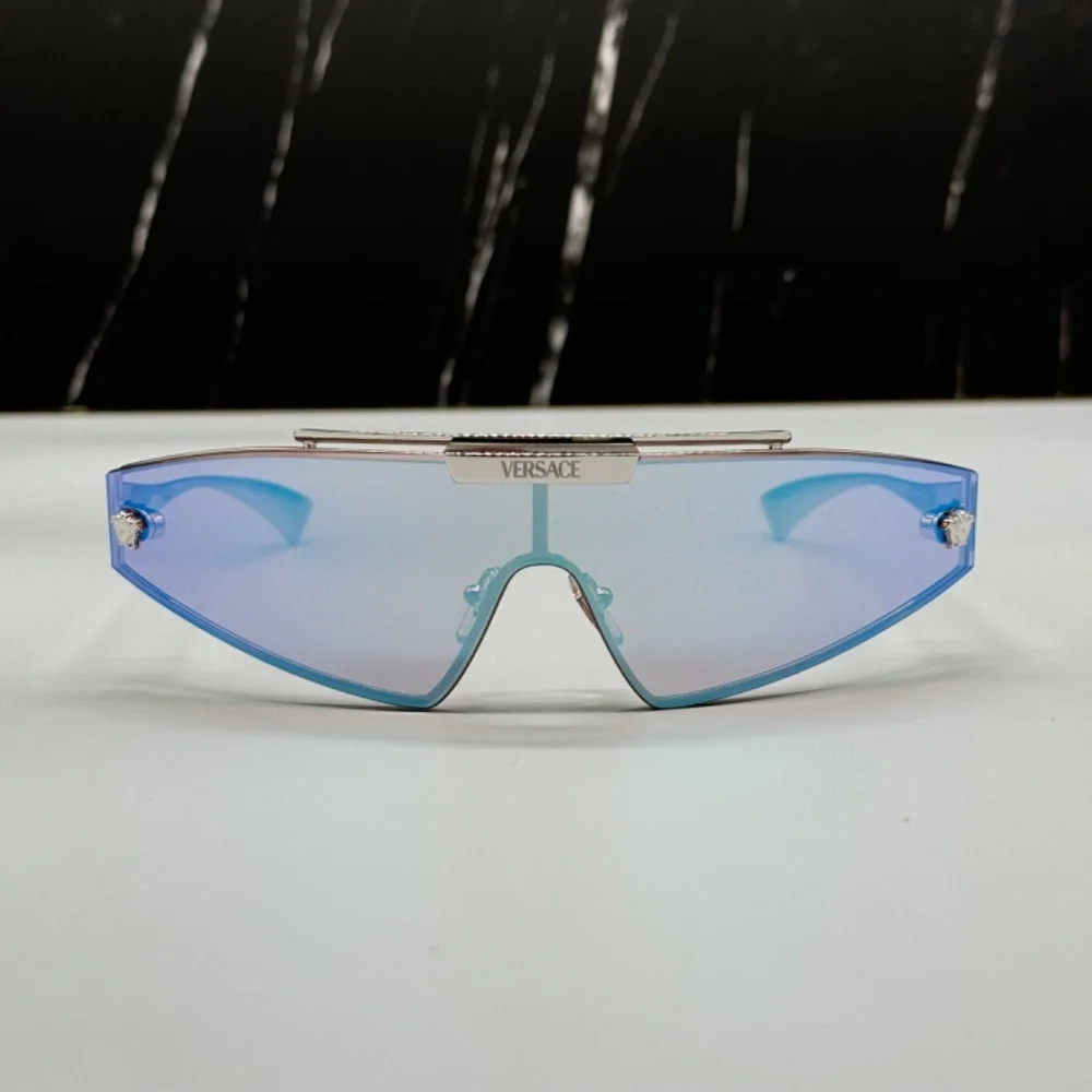 NEW VE2265 100011 VERSACE MOD 2265 1000/11 SILVER VE2265 1000/11 SUNGLASSES